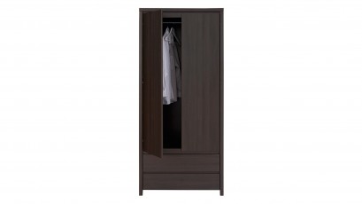  Kaspian Wenge 2 Door Wardrobe - Contemporary furniture collection