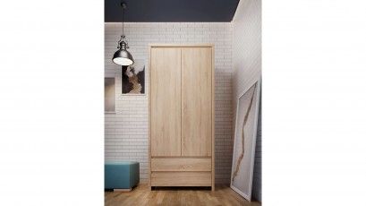  Kaspian Oak Sonoma 2 Door Wardrobe - Contemporary furniture collection