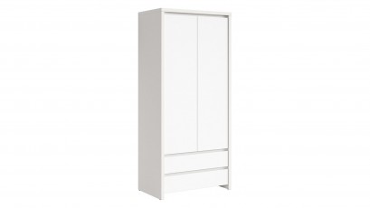  Kaspian White 2 Door Wardrobe - Contemporary furniture collection