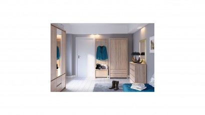  Kaspian Oak Sonoma 2 Door Wardrobe - Contemporary furniture collection