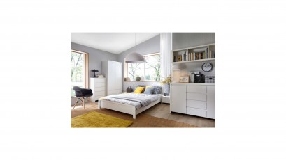  Kaspian White 2 Door Wardrobe - Contemporary furniture collection