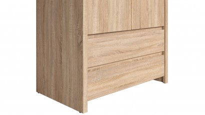  Kaspian Oak Sonoma 2 Door Wardrobe - Contemporary furniture collection