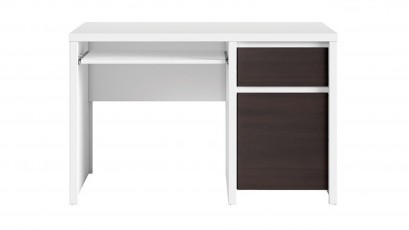  Kaspian White + Wenge Desk 120 - Sturdy desk