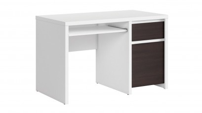  Kaspian White + Wenge Desk 120 - Sturdy desk