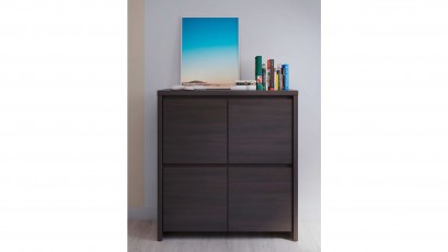  Kaspian Wenge 4 Door Storage Cabinet - Contemporary furniture collection