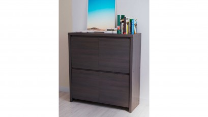  Kaspian Wenge 4 Door Storage Cabinet - Contemporary furniture collection