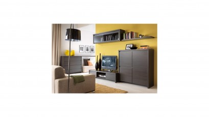  Kaspian Wenge 4 Door Storage Cabinet - Contemporary furniture collection