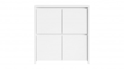  Kaspian White 4 Door Storage Cabinet - Contemporary furniture collection