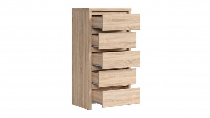  Kaspian Oak Sonoma 5 Drawer Dresser - Contemporary furniture collection