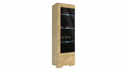  Mebin Rossano Display Cabinet Left Oak Bianco - High-quality European furniture