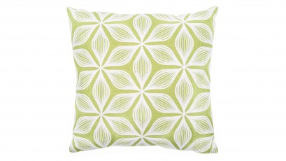  Torre & Tagus Geometric Floral Embroidered Filled Cushion - Throw pillow