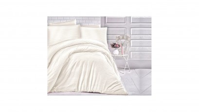  Darymex Cotton Duvet Cover Set - Cizgili Cream - Europen made