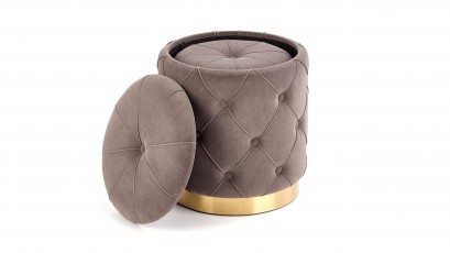  Halmar Set of Two Grey Polly Ottomans - Storage poufs