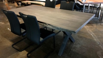  Corcoran Table ZEN-84-AG + ZL-BLX - Live edge table