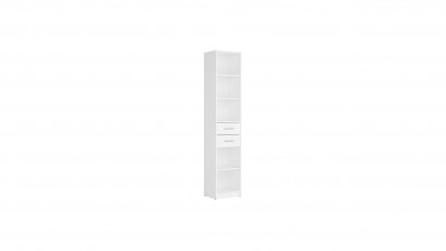  Nepo Plus Narrow Bookcase White - Minimalist youth room collection