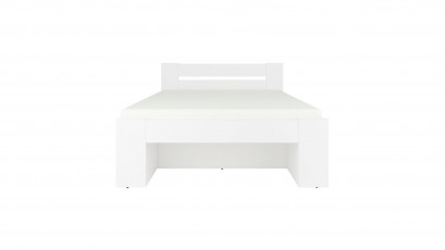  Nepo Plus Double Bed White - Contemporary bed with various storage