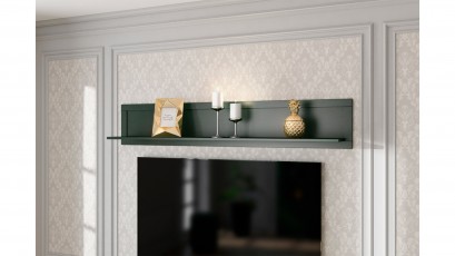  Helvetia Evora Hanging Shelf Type 02 G/O - Deep green display shelf