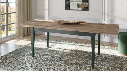  Helvetia Evora Table Type 92 G/O - Deep green extendable dining table