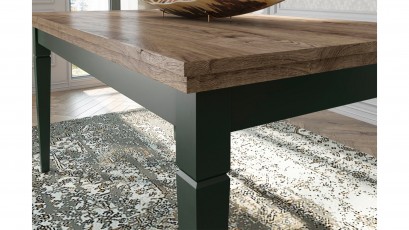  Helvetia Evora Table Type 92 G/O - Deep green extendable dining table