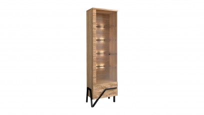  Mebin Pik Display Cabinet Natural Oak Lager - Left - Living room collection