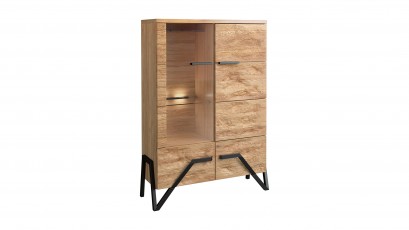  Mebin Pik Bar Cabinet Natural Oak Lager - Left - Living room collection