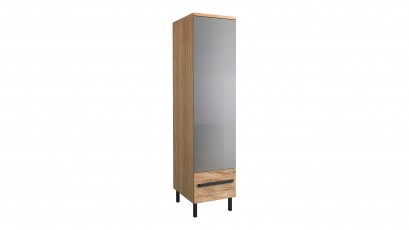  Mebin Pik Storage Cabinet With Mirror Natural Oak Lager - Modern furniture collection