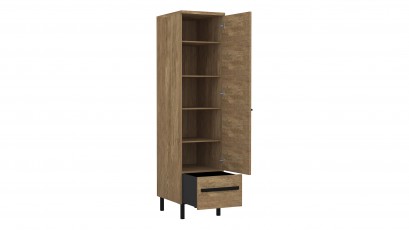  Mebin Pik Storage Cabinet With Mirror Natural Oak Lager - Modern furniture collection