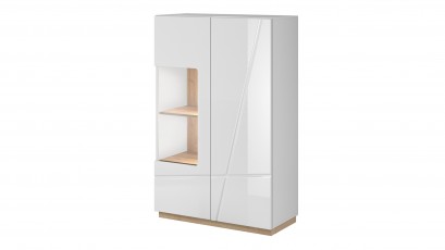  Lenart Futura Double Dispaly Cabinet - Modern display cabinet with LED lighting