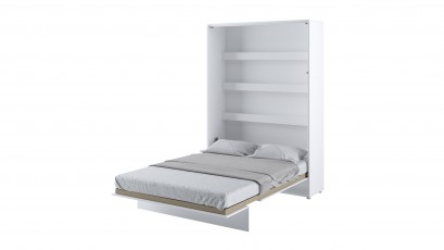  Bed Concept - Murphy Bed Set - Vertical 140x200 - Glossy White - Modern Wall Bed