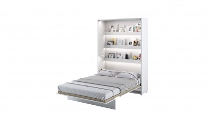  Bed Concept - Murphy Bed Set - Vertical 140x200 - Glossy White - Modern Wall Bed