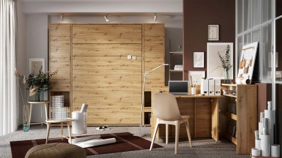  Bed Concept Storage Cabinet BC-07 - Oak Artisan - Dedicated to Bed Concept Vertical Murphy Beds