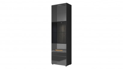  Helvetia Hektor Single Display Cabinet Type 06 G - Right - Glossy grey living room furniture collection