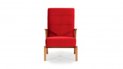  Unimebel Armchair Pedro - Red Velvet - floor model - Furniture made to last