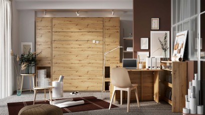  Bed Concept - Murphy Bed BC-13 - Vertical 180x200 - Oak Artisan - Modern Wall Bed