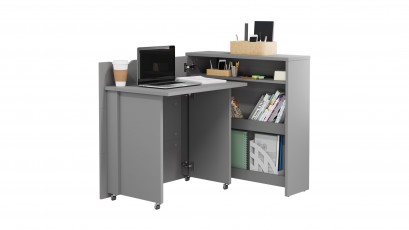  Work Concept Slim - CW-02 Grey Matt - Foldable Wall Desk