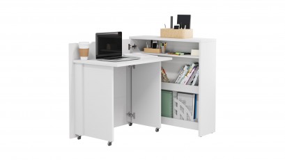  Work Concept Slim - CW-02 Glossy White - Foldable Wall Desk