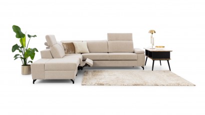 Unimebel Sectional Diverso III - Corner sofa with power recliner, bed and storage