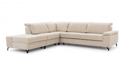 Unimebel Sectional Diverso III - Corner sofa with power recliner, bed and storage