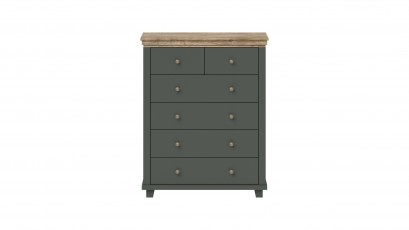  Helvetia Evora Tall Dresser Type 45 G/O - Green chest of drawers