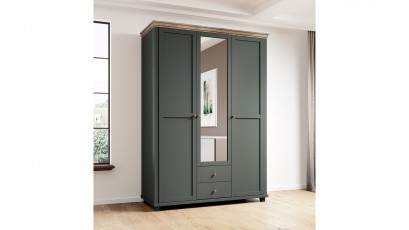  Helvetia Evora 3 Door Wardrobe Type 19 G/O - Green armoire