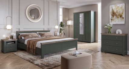  Helvetia Evora 3 Door Wardrobe Type 19 G/O - Green armoire