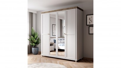  Helvetia Evora 4 Door Wardrobe Type 20 A/O - White armoire