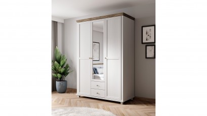  Helvetia Evora 3 Door Wardrobe Type 19 A/O - White armoire