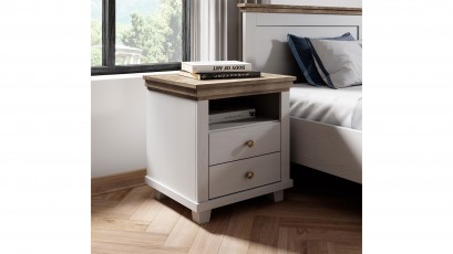  Helvetia Evora Nightstand Type 22 A/O - White bedside table