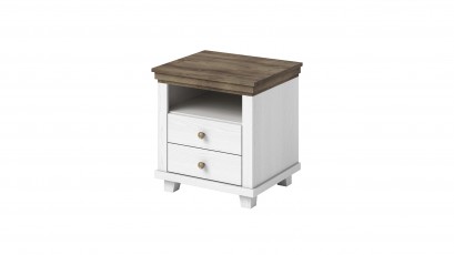  Helvetia Evora Nightstand Type 22 A/O - White bedside table