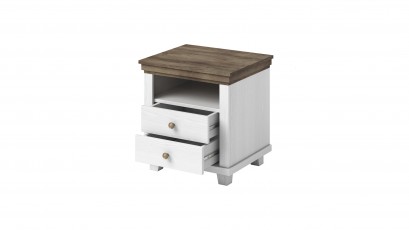  Helvetia Evora Nightstand Type 22 A/O - White bedside table