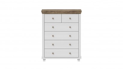  Helvetia Evora Tall Dresser Type 45 A/O - White chest of drawers