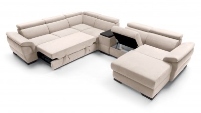 Puszman Sectional Bolzano - Modern corner sofa with bed and storage