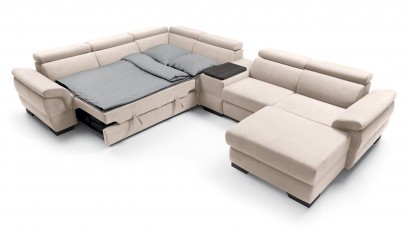 Puszman Sectional Bolzano - Modern corner sofa with bed and storage