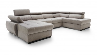 Puszman Sectional Lizbona III - Modern U-shaped sofa with bed and storage.